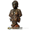 Western Bronze Or Brass Bust Lady Statue